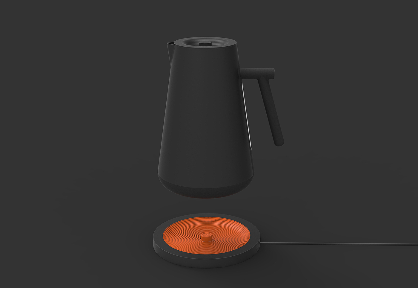 Minimalist，black，kettle，