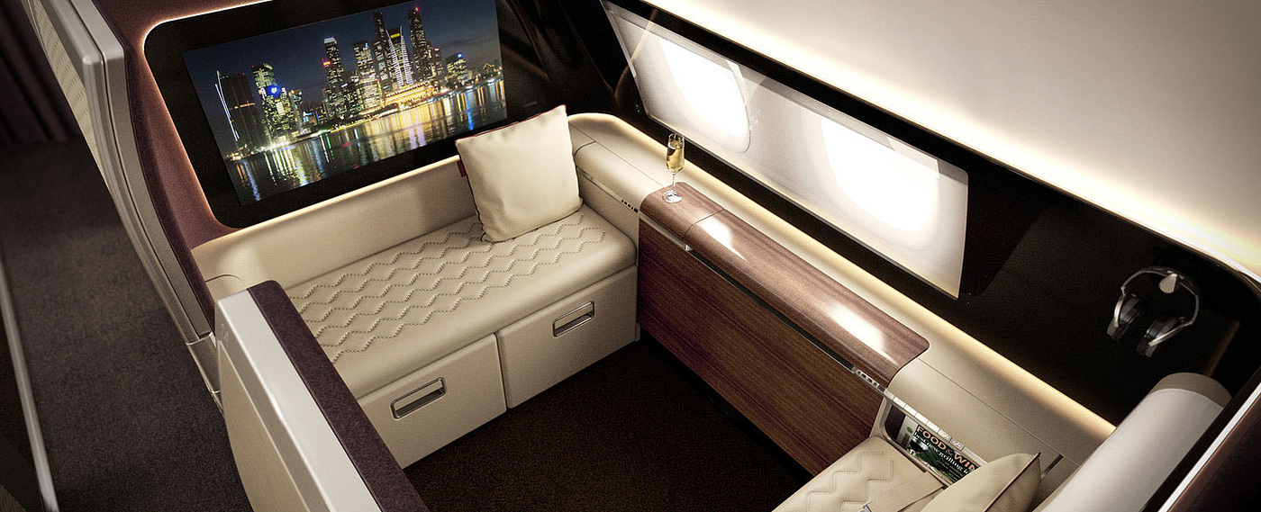 luxurious，aircraft，vehicle，First class，business class，Interior，