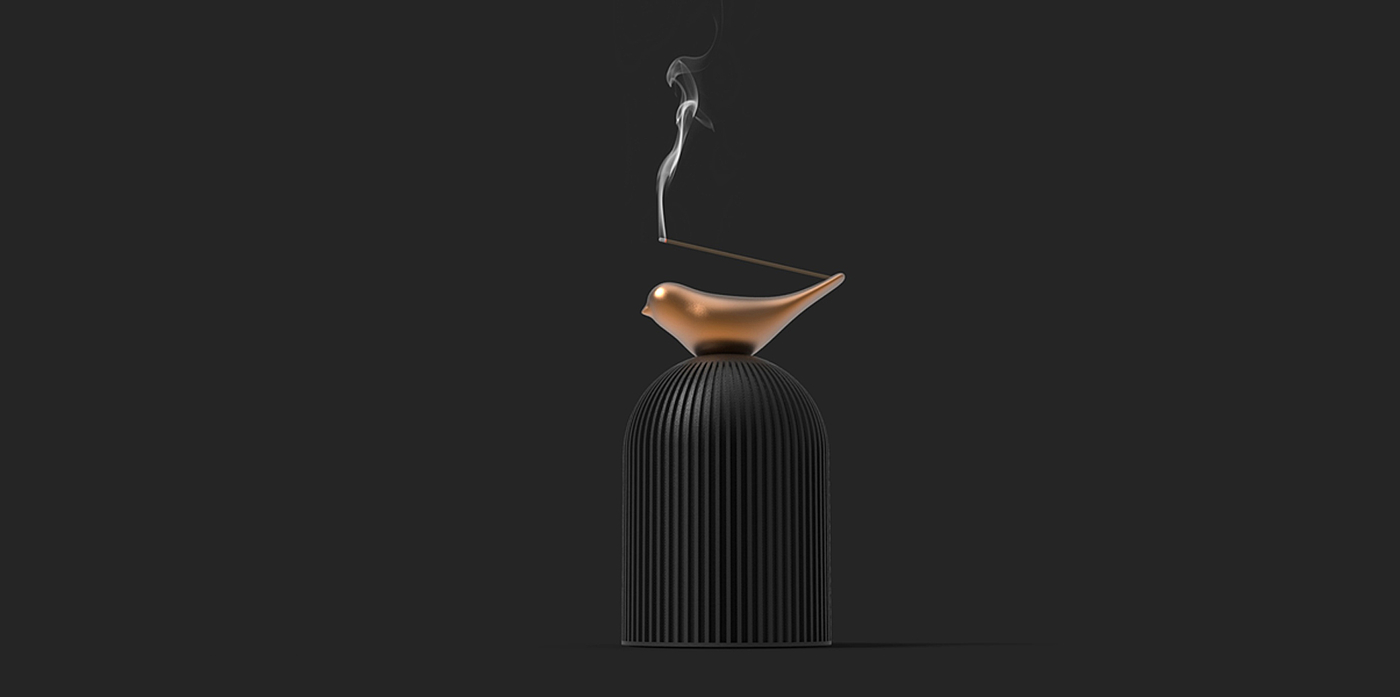Bird incense applicator，