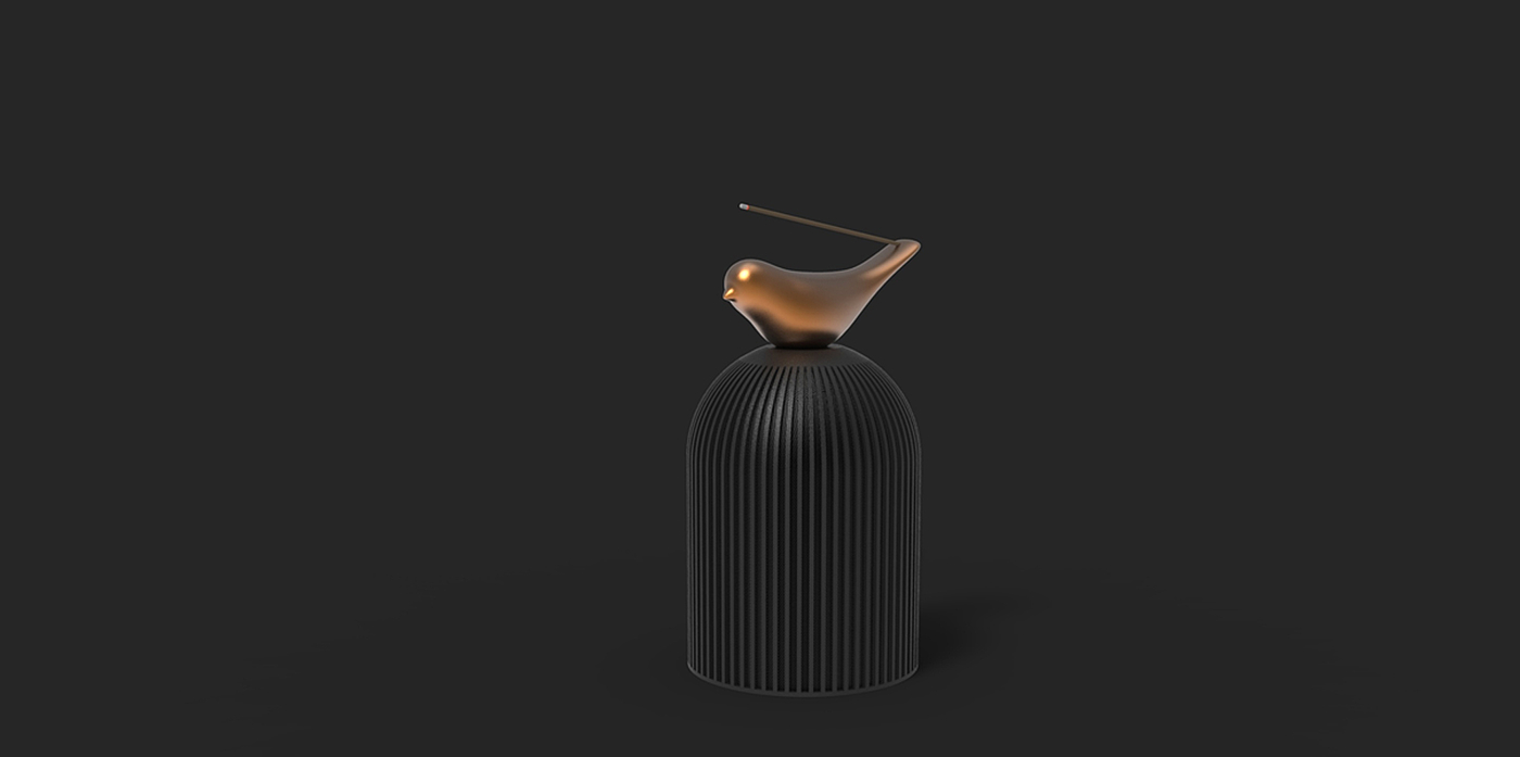Bird incense applicator，