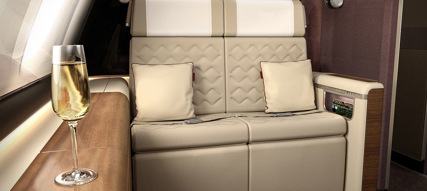 luxurious，aircraft，vehicle，First class，business class，Interior，