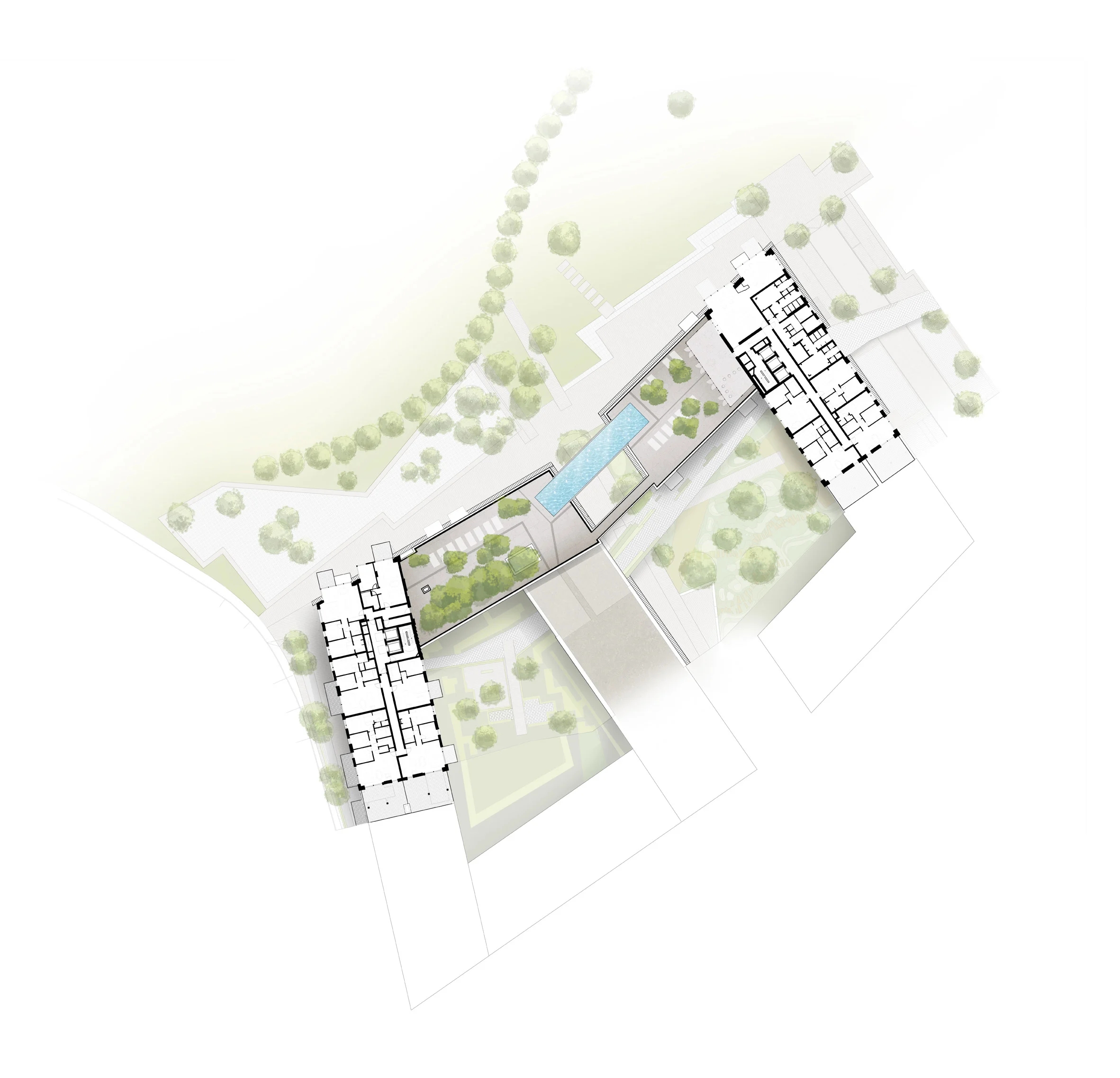 Hal，Game pool，Architecture，Sky Pool，