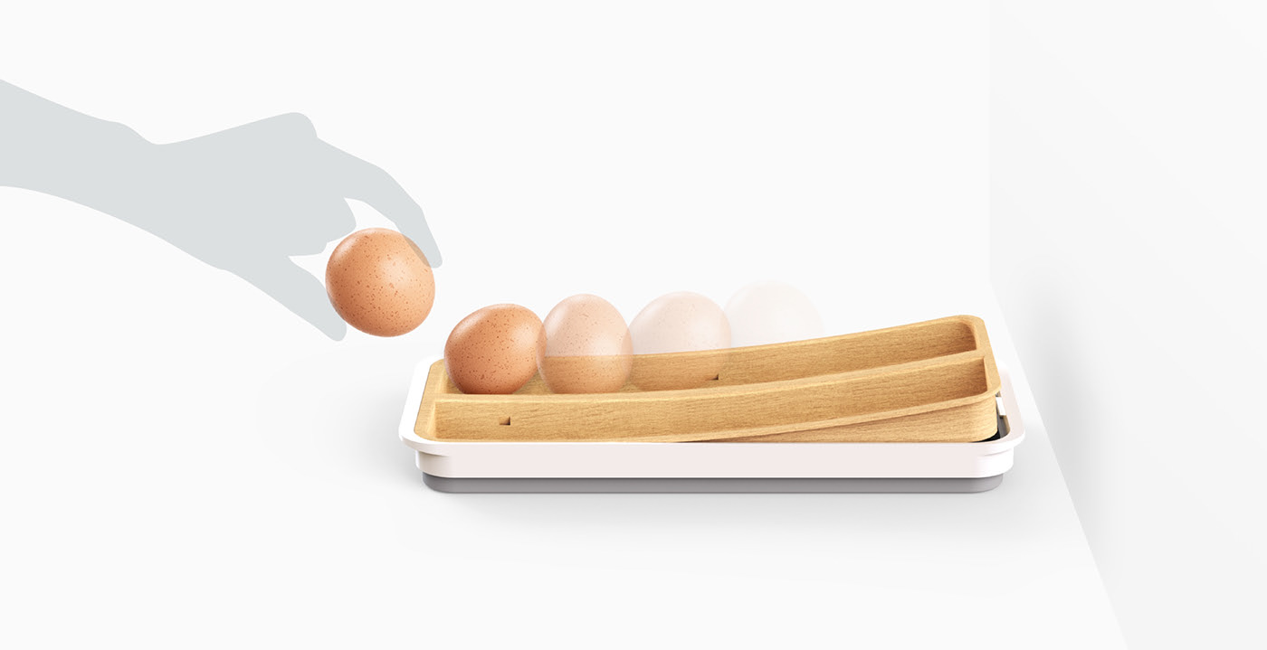 Egg box，conceptual design，Egg Stocker，originality，