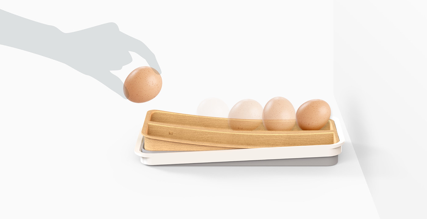 Egg box，conceptual design，Egg Stocker，originality，