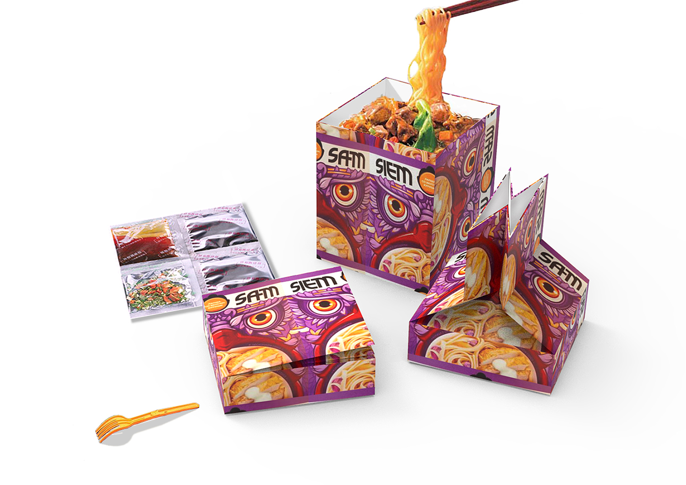 Instant noodle packaging，Silver Award，China "Wenqi Award"，Instant noodle packaging，Silver Award，China "Wenqi Award"，