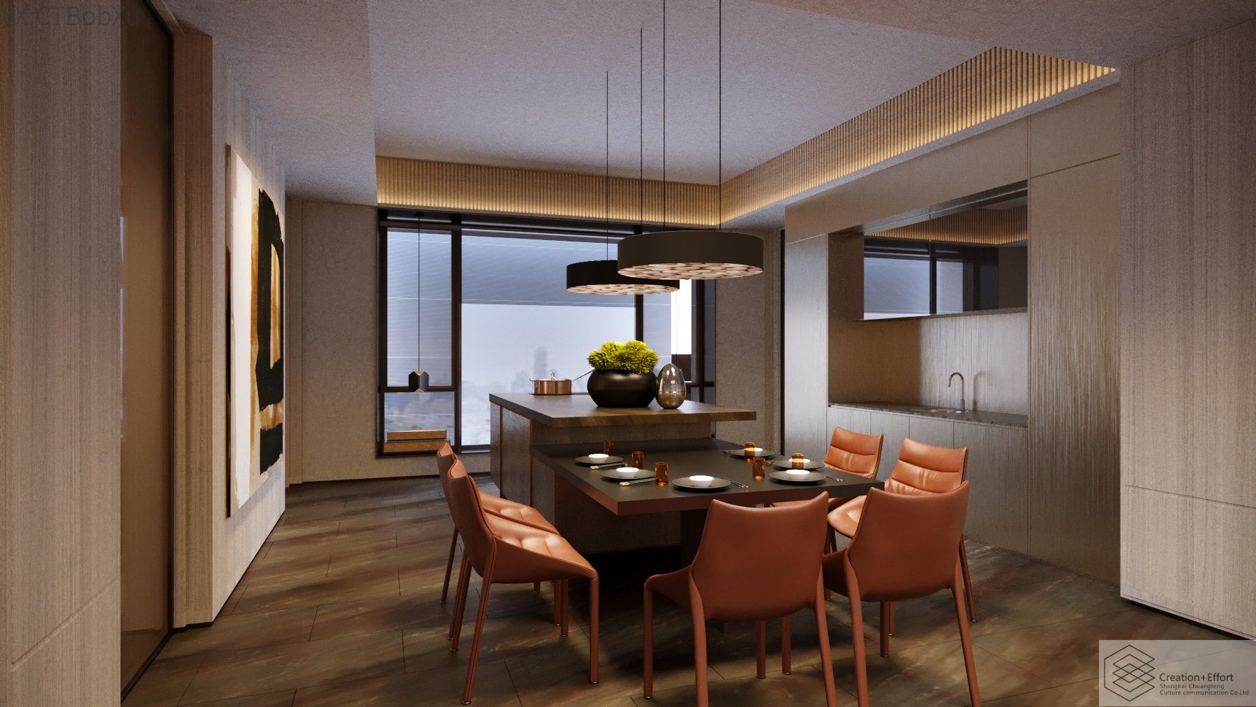 Building interior, renderings, home, restaurants,，