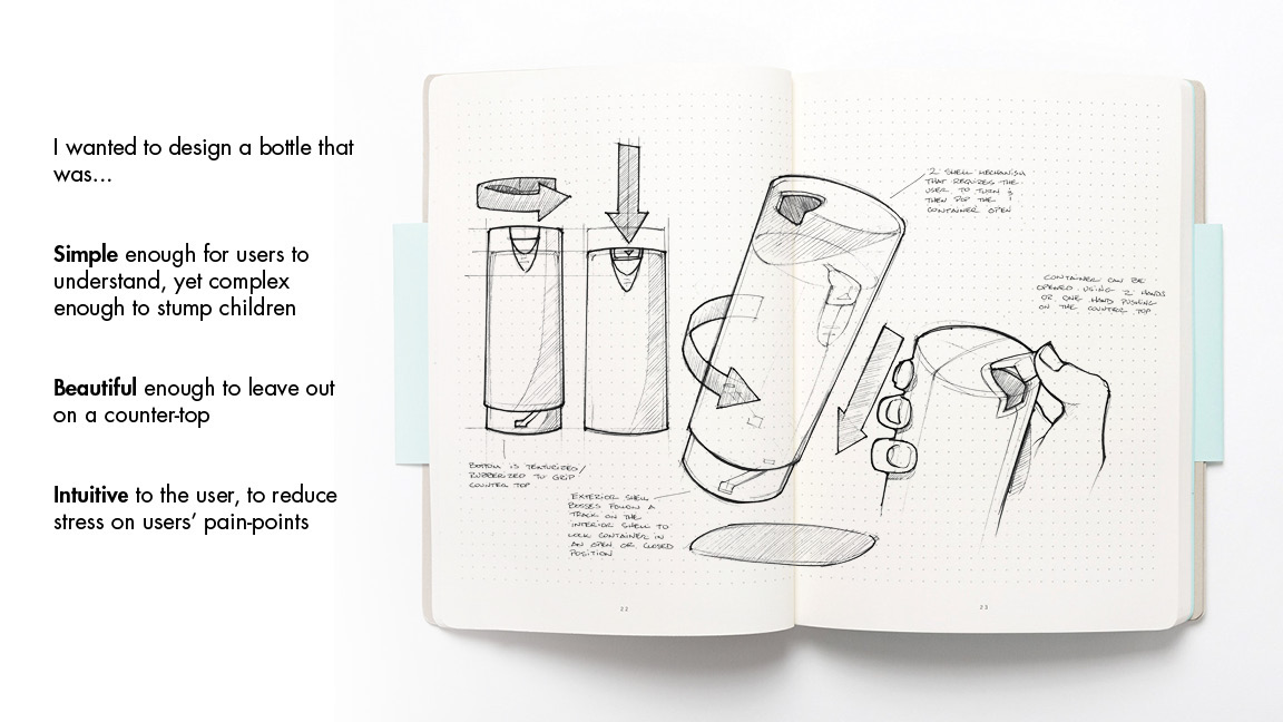 Medicine bottle，Restricted movement，concept，Revolver，