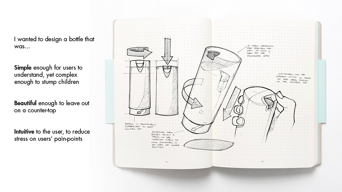 Medicine bottle，Restricted movement，concept，Revolver，