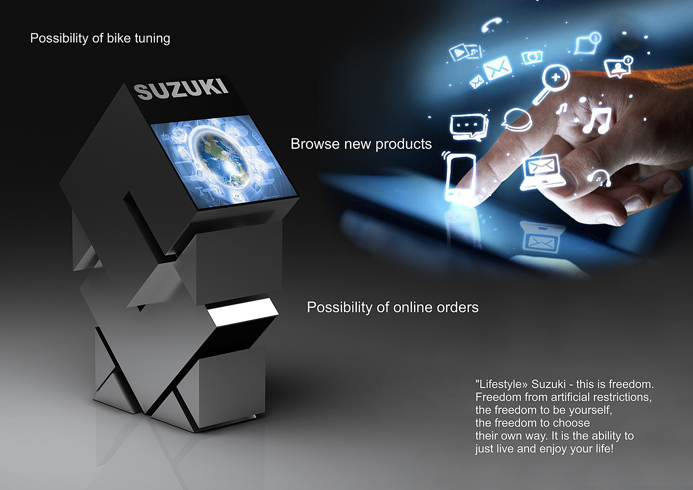 SUZUKI，interactive，concept，science and technology，