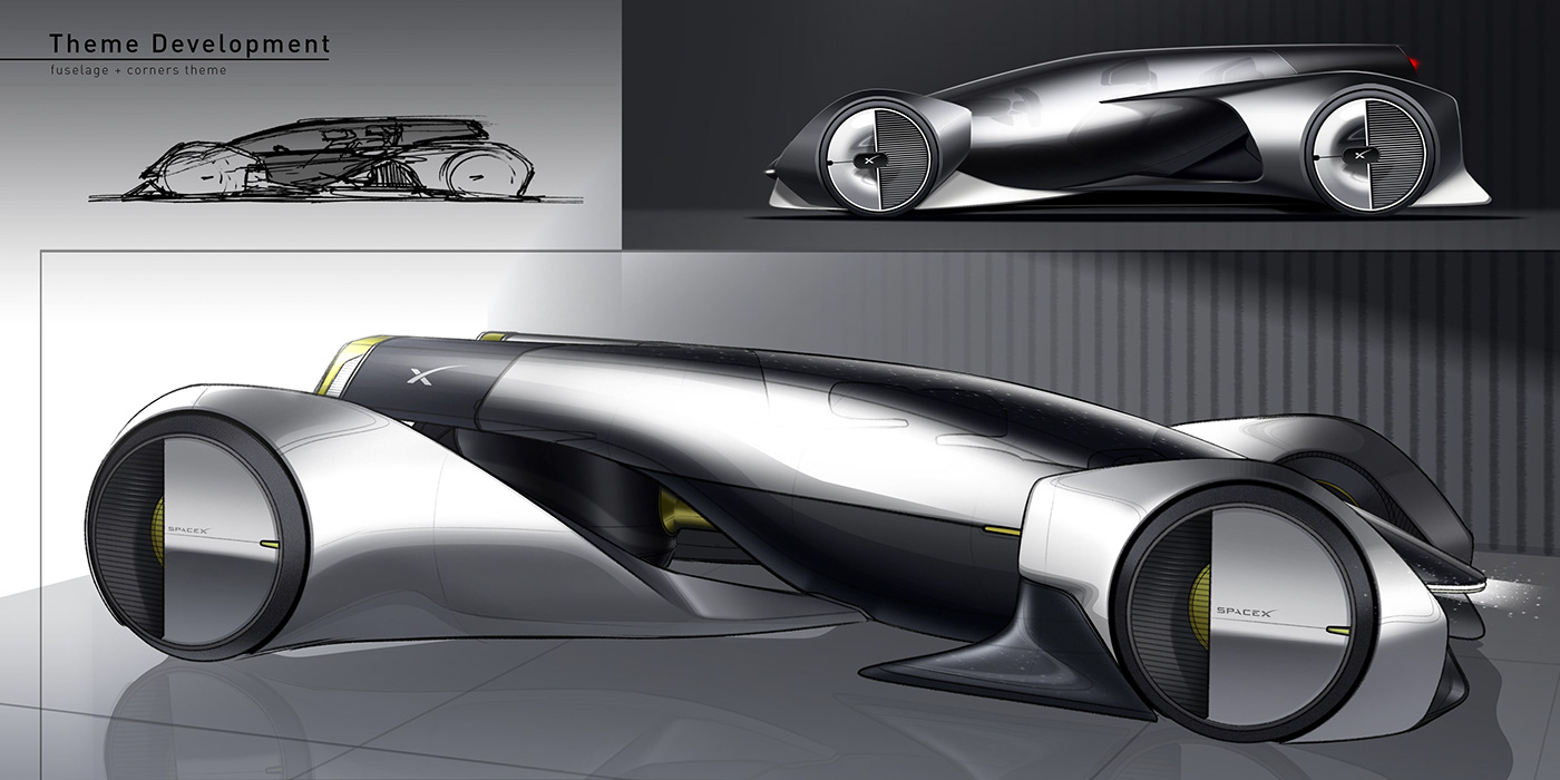 vehicle，Sports car，automobile，SPACEX FUSION，