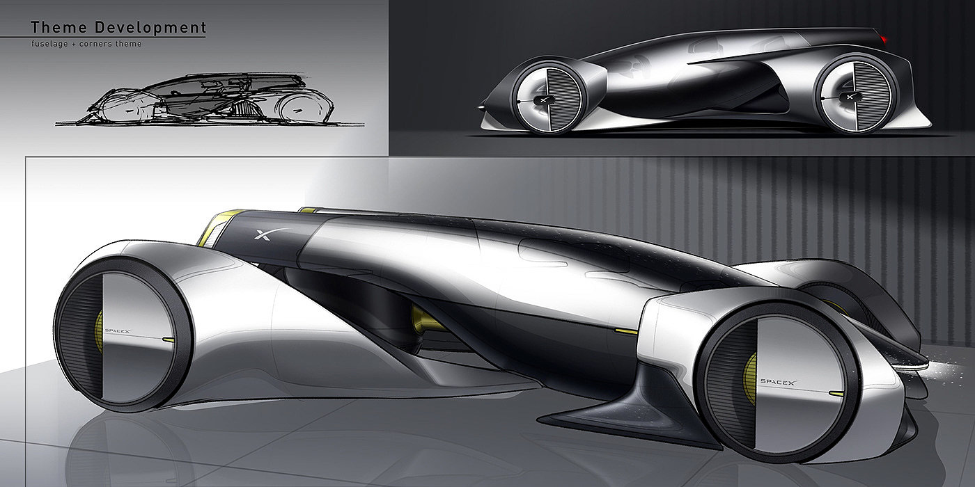 vehicle，Sports car，automobile，SPACEX FUSION，