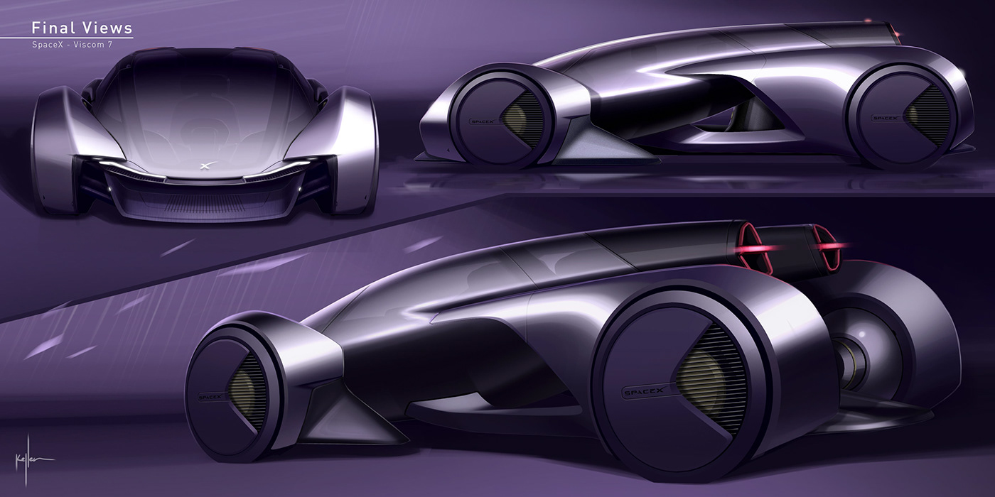 vehicle，Sports car，automobile，SPACEX FUSION，