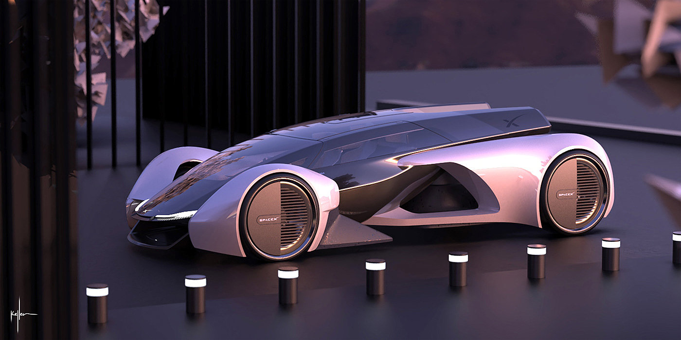 vehicle，Sports car，automobile，SPACEX FUSION，