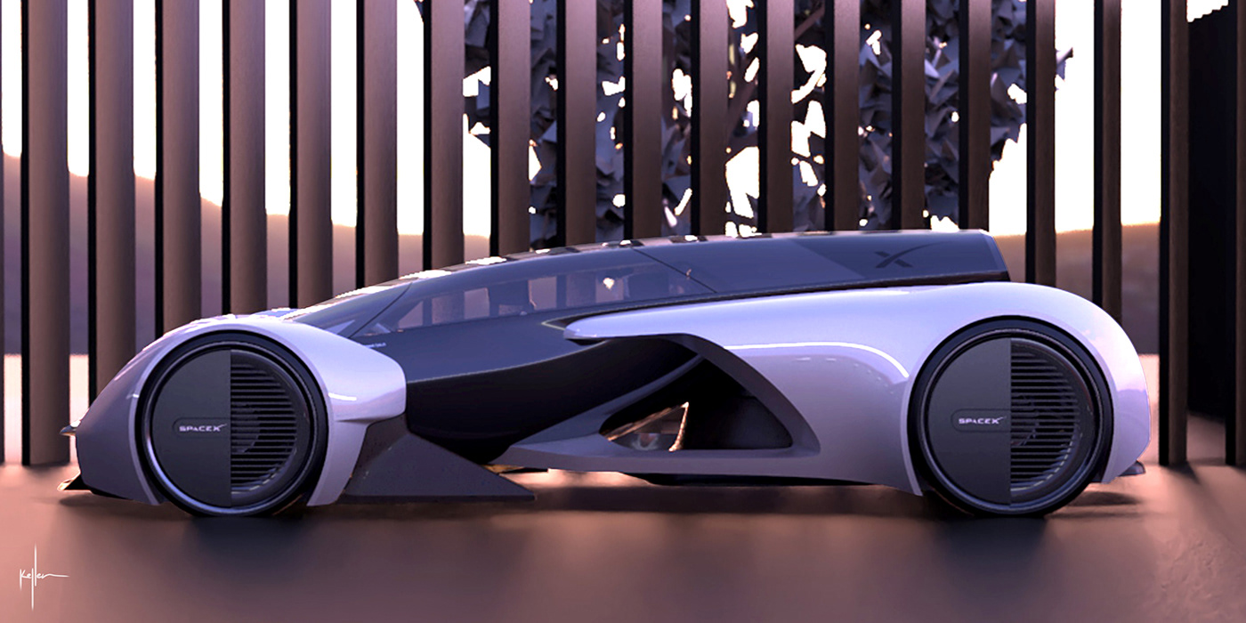 vehicle，Sports car，automobile，SPACEX FUSION，