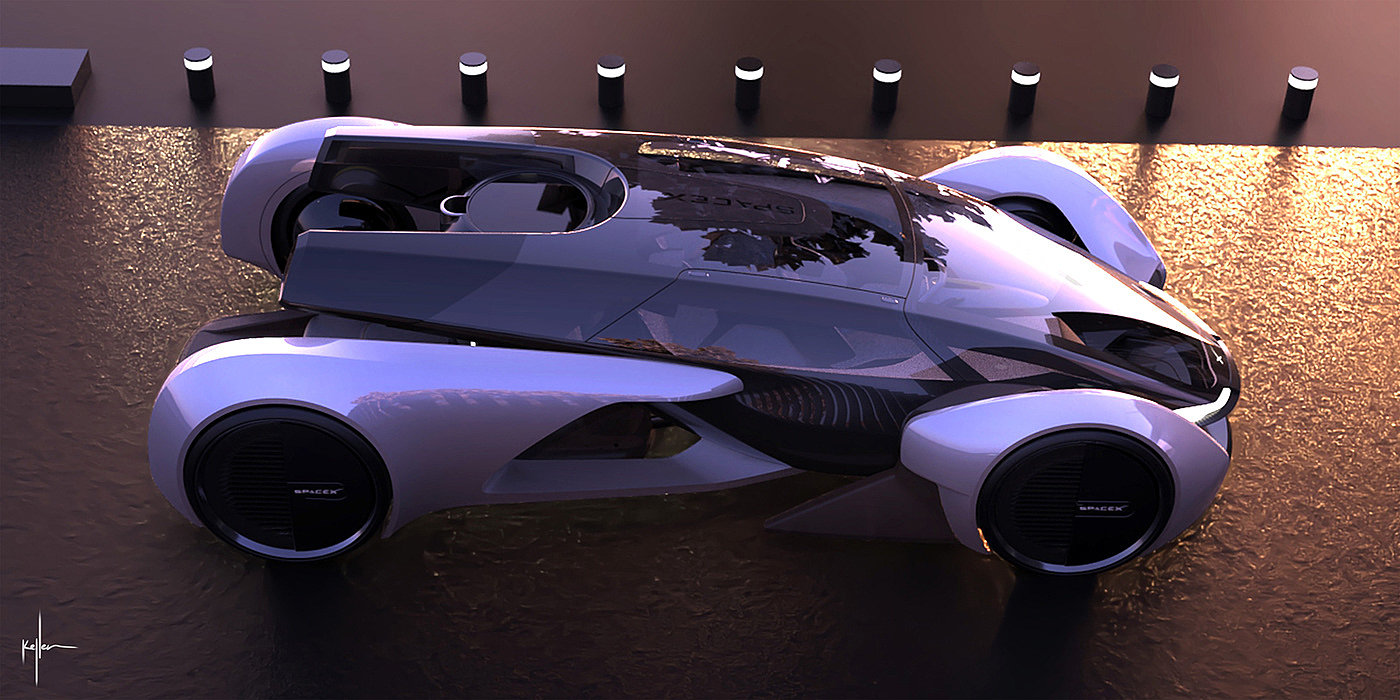 vehicle，Sports car，automobile，SPACEX FUSION，