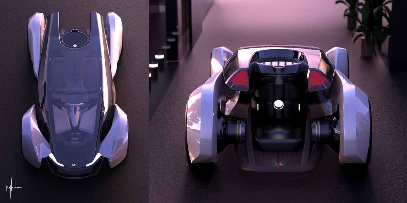 vehicle，Sports car，automobile，SPACEX FUSION，