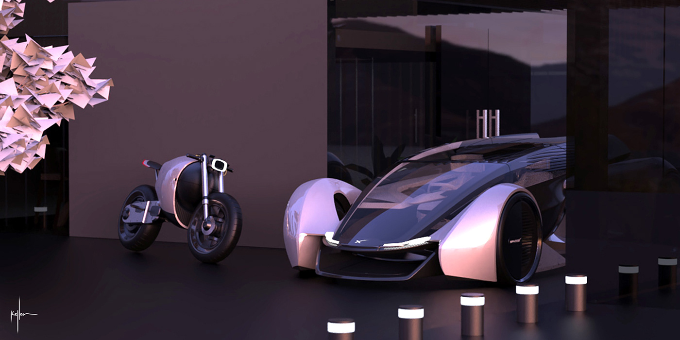 vehicle，Sports car，automobile，SPACEX FUSION，