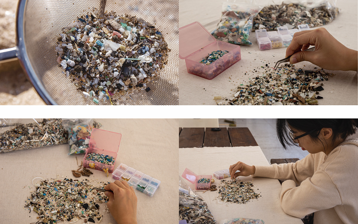 vase，environment protection，Plastic，Plastic particles，