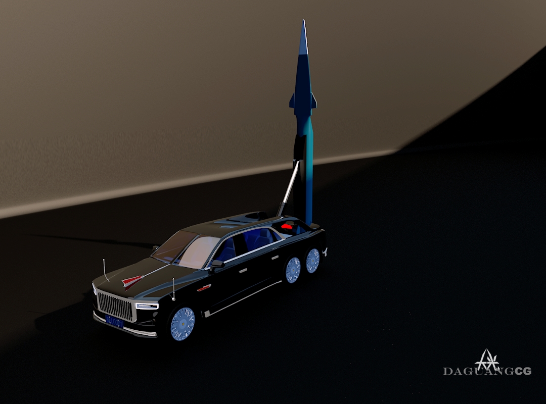 vehicle，Missile，Red flag car，