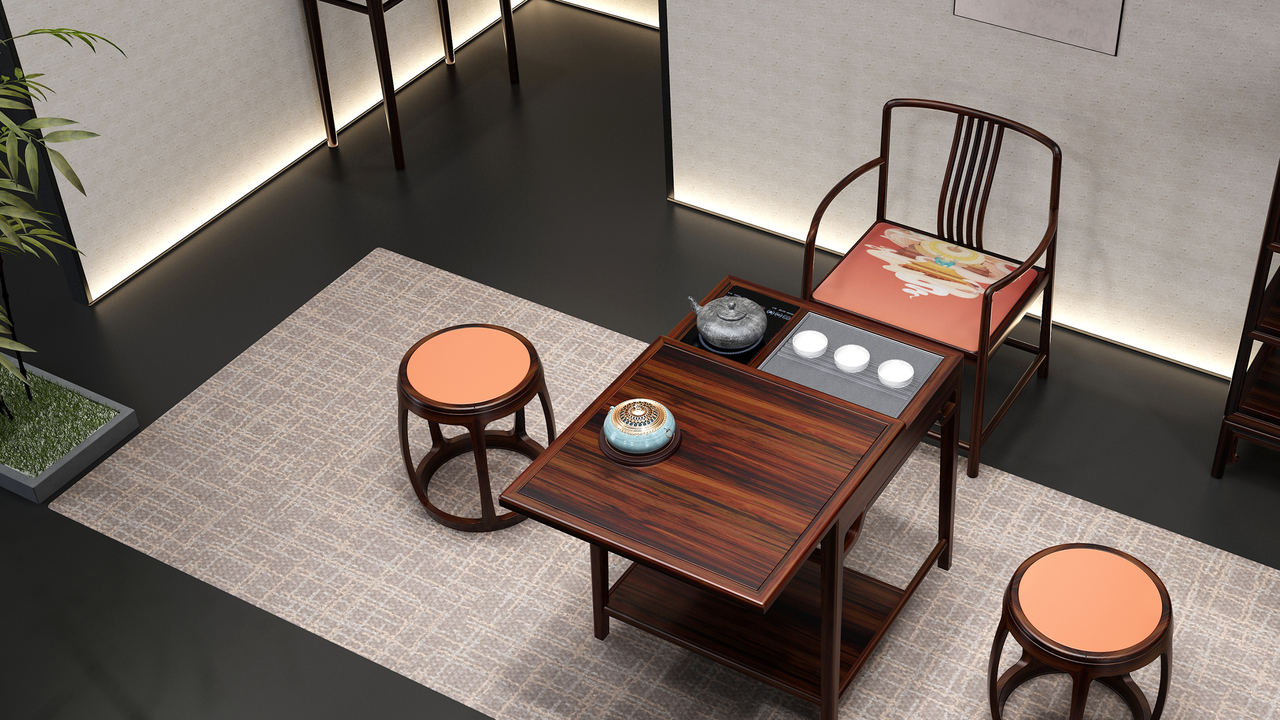 实战项目 家具 第三届明堂红木节 茶书房产品开发 普象网