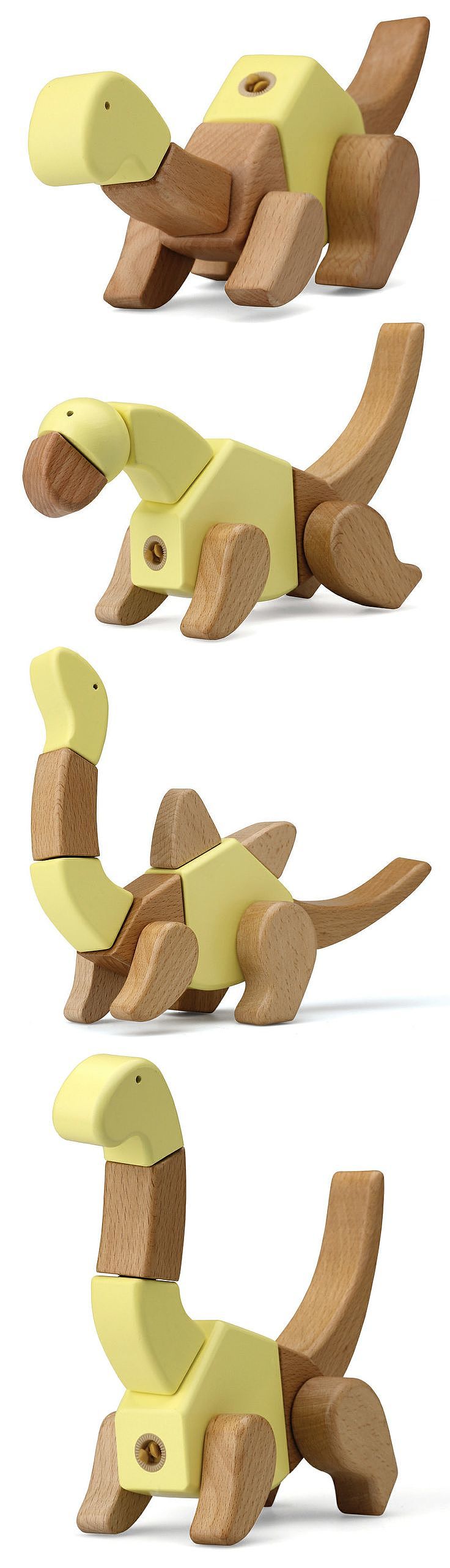 dinosaur，Children's Toys，joint，wooden ，