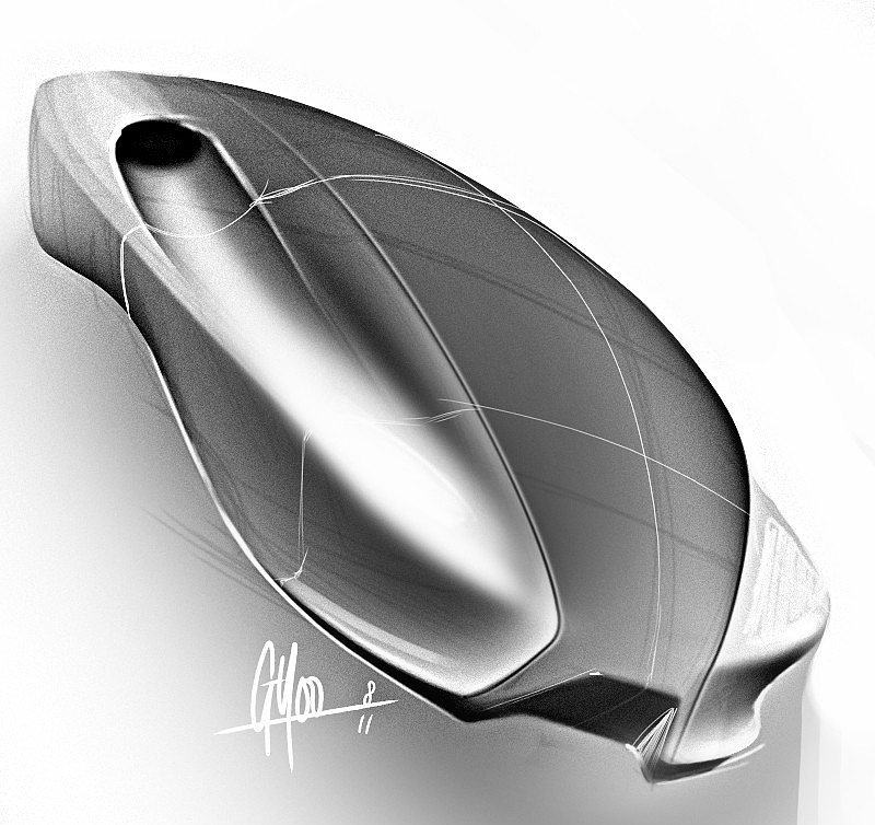 Light and shadow training，Hand drawing of product form，Black and white gray，Designer George Yoo，