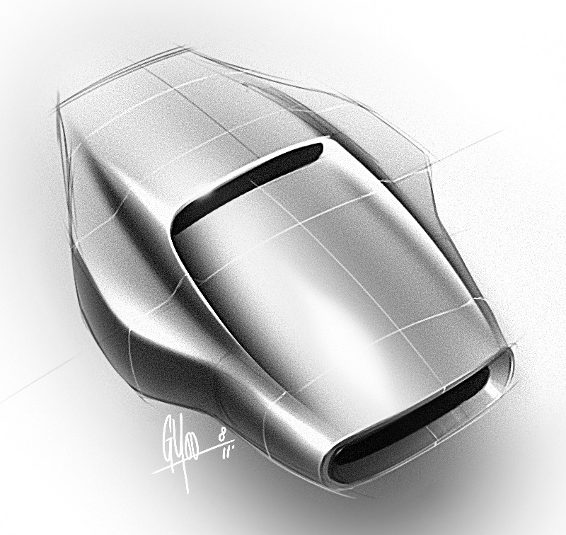 Light and shadow training，Hand drawing of product form，Black and white gray，Designer George Yoo，