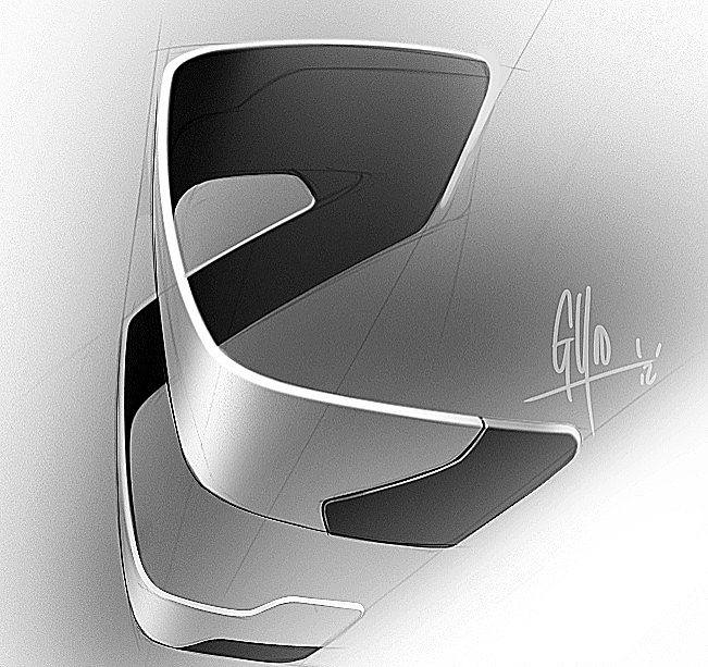 Light and shadow training，Hand drawing of product form，Black and white gray，Designer George Yoo，