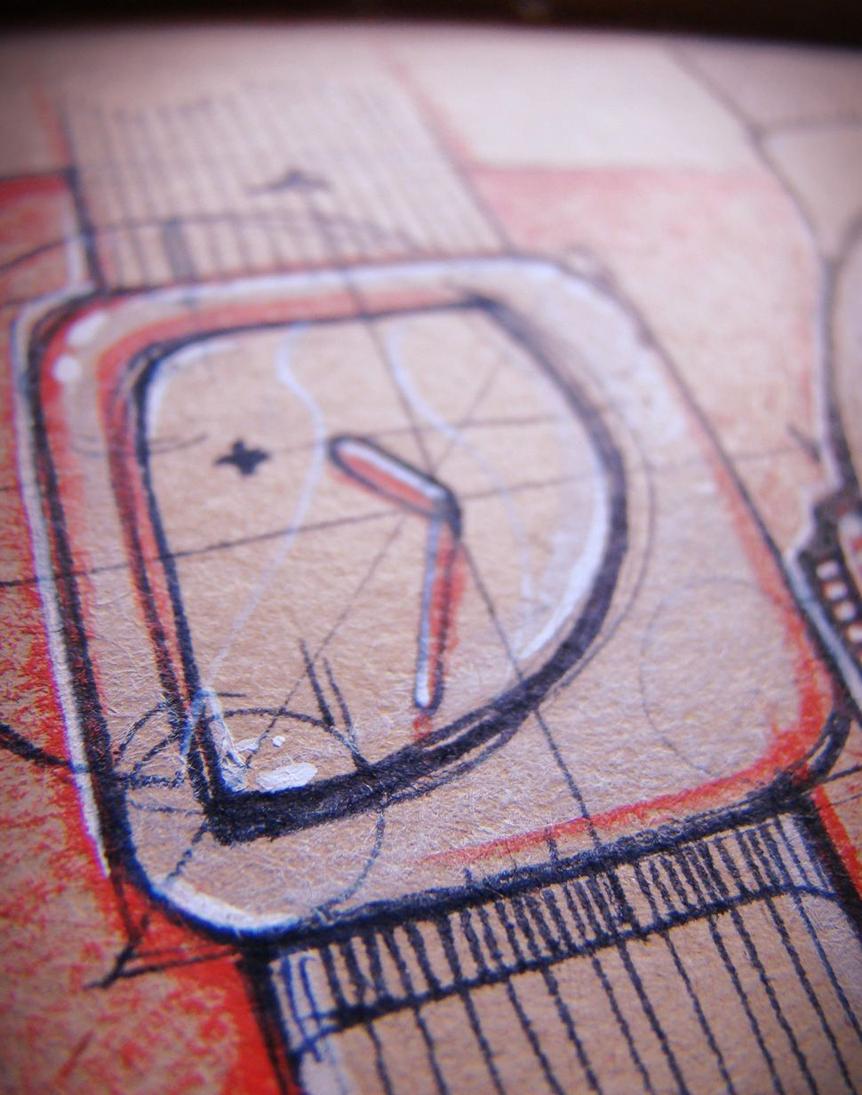 Hand drawn products，design sketch，Toner，marker pen，