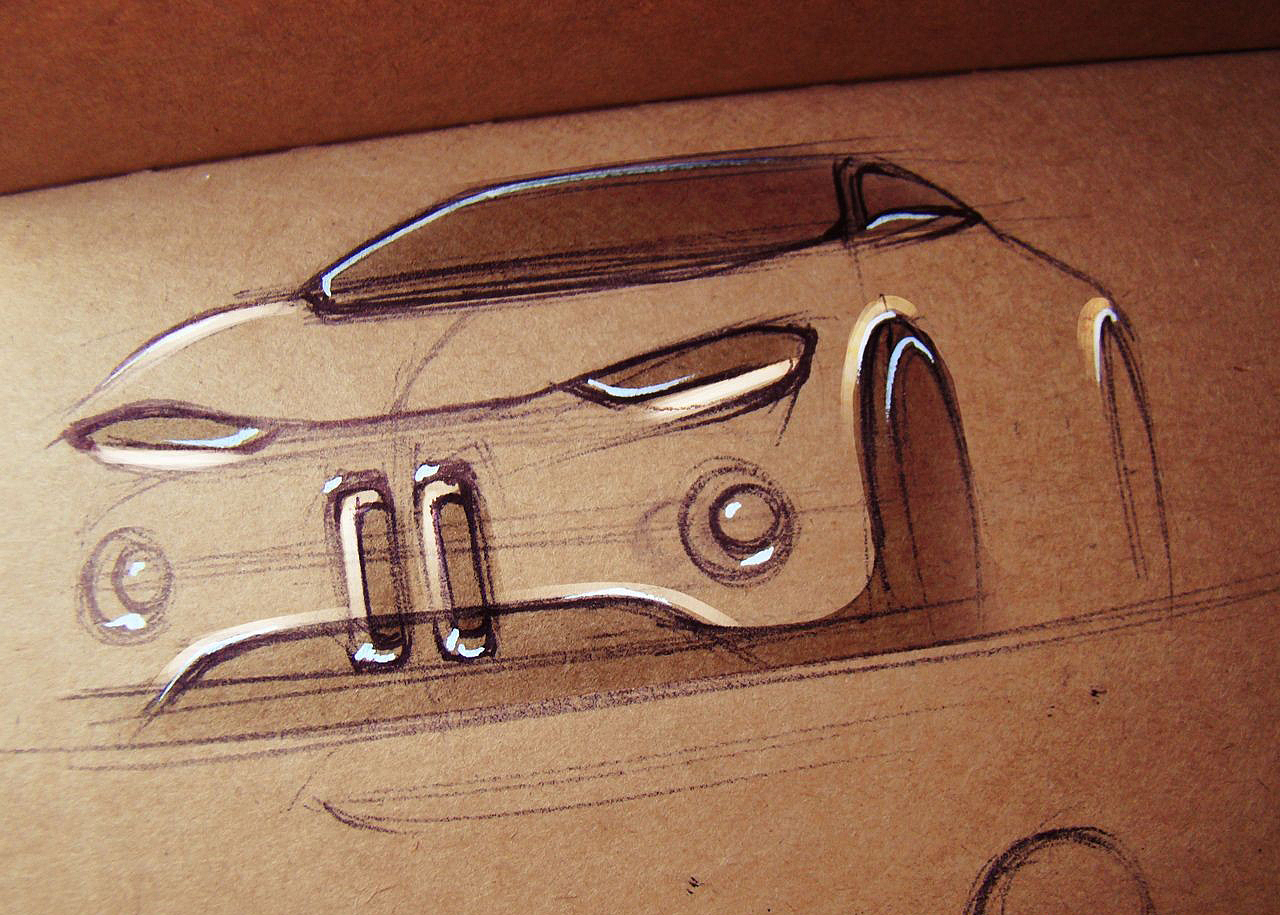 Hand drawn products，design sketch，Toner，marker pen，