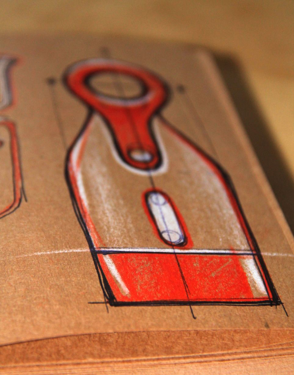 Hand drawn products，design sketch，Toner，marker pen，