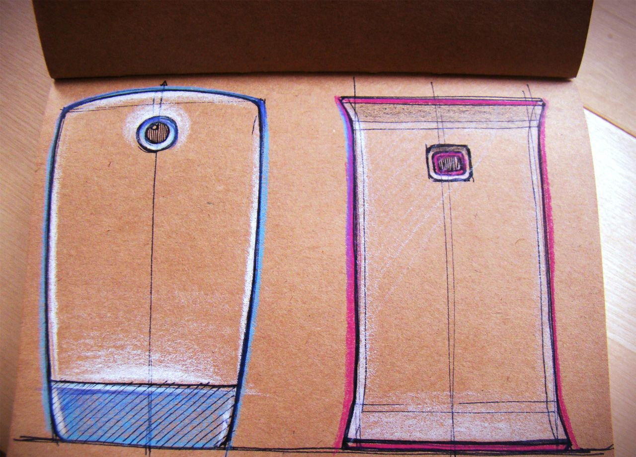 Hand drawn products，design sketch，Toner，marker pen，