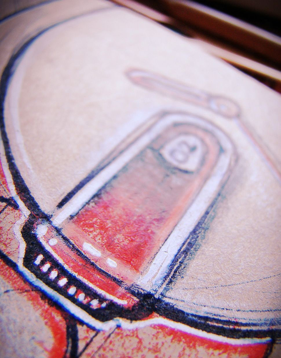 Hand drawn products，design sketch，Toner，marker pen，