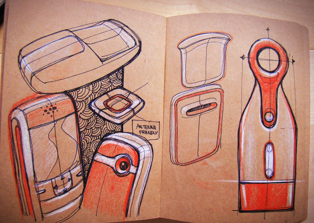 Hand drawn products，design sketch，Toner，marker pen，