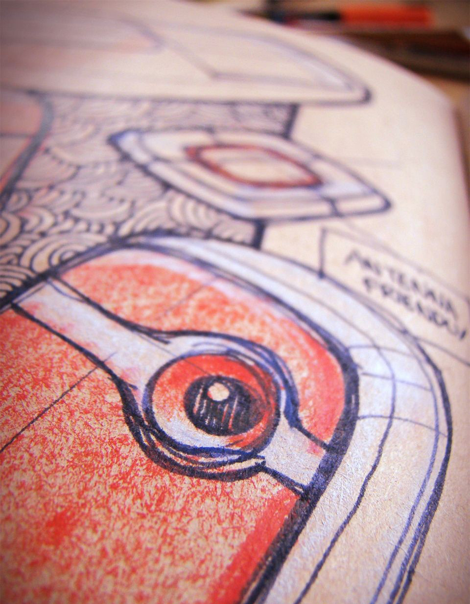 Hand drawn products，design sketch，Toner，marker pen，