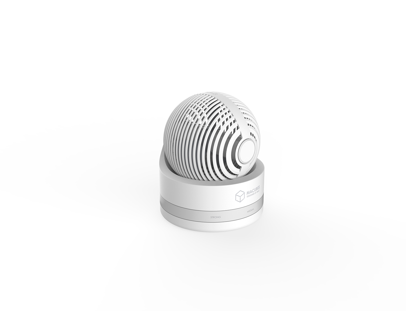 Electric fan，Macubes，white，