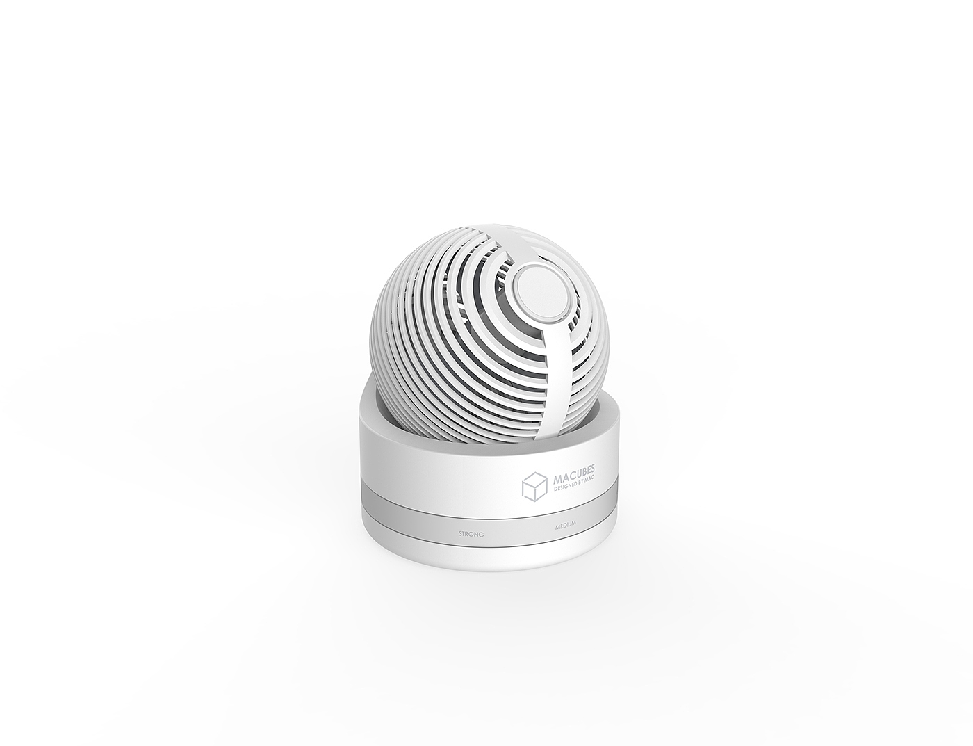 Electric fan，Macubes，white，