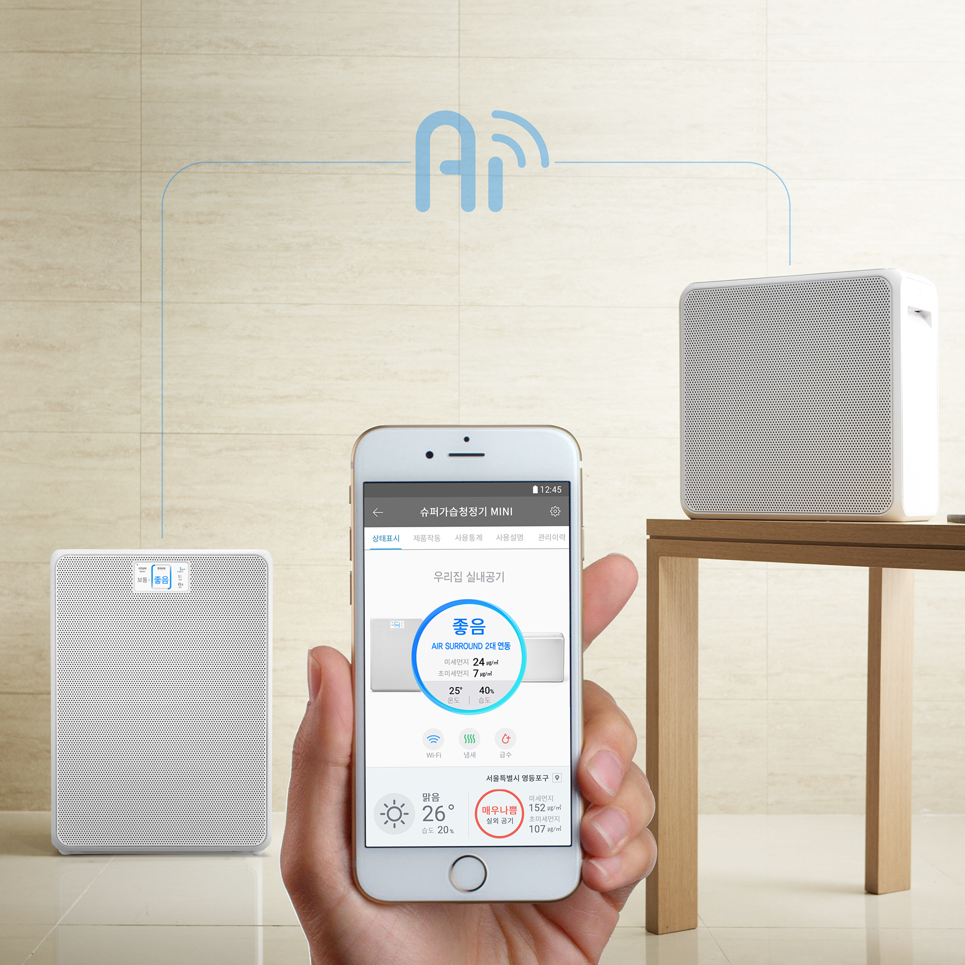 Mini，air cleaner，Internet of things，visualization，