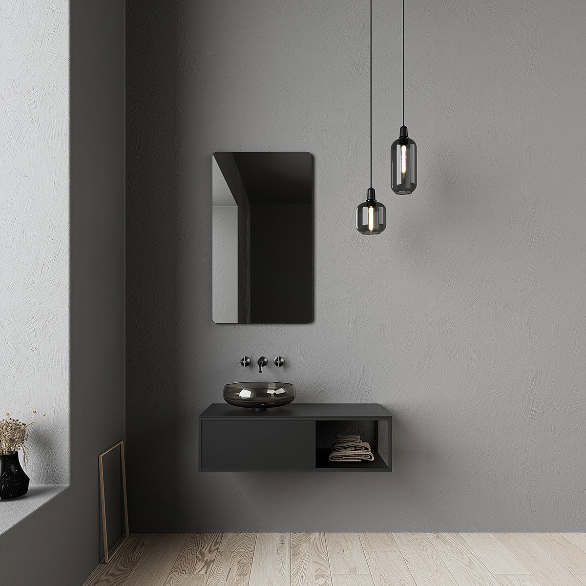 Wash basin，Shower Room，Render，modern，