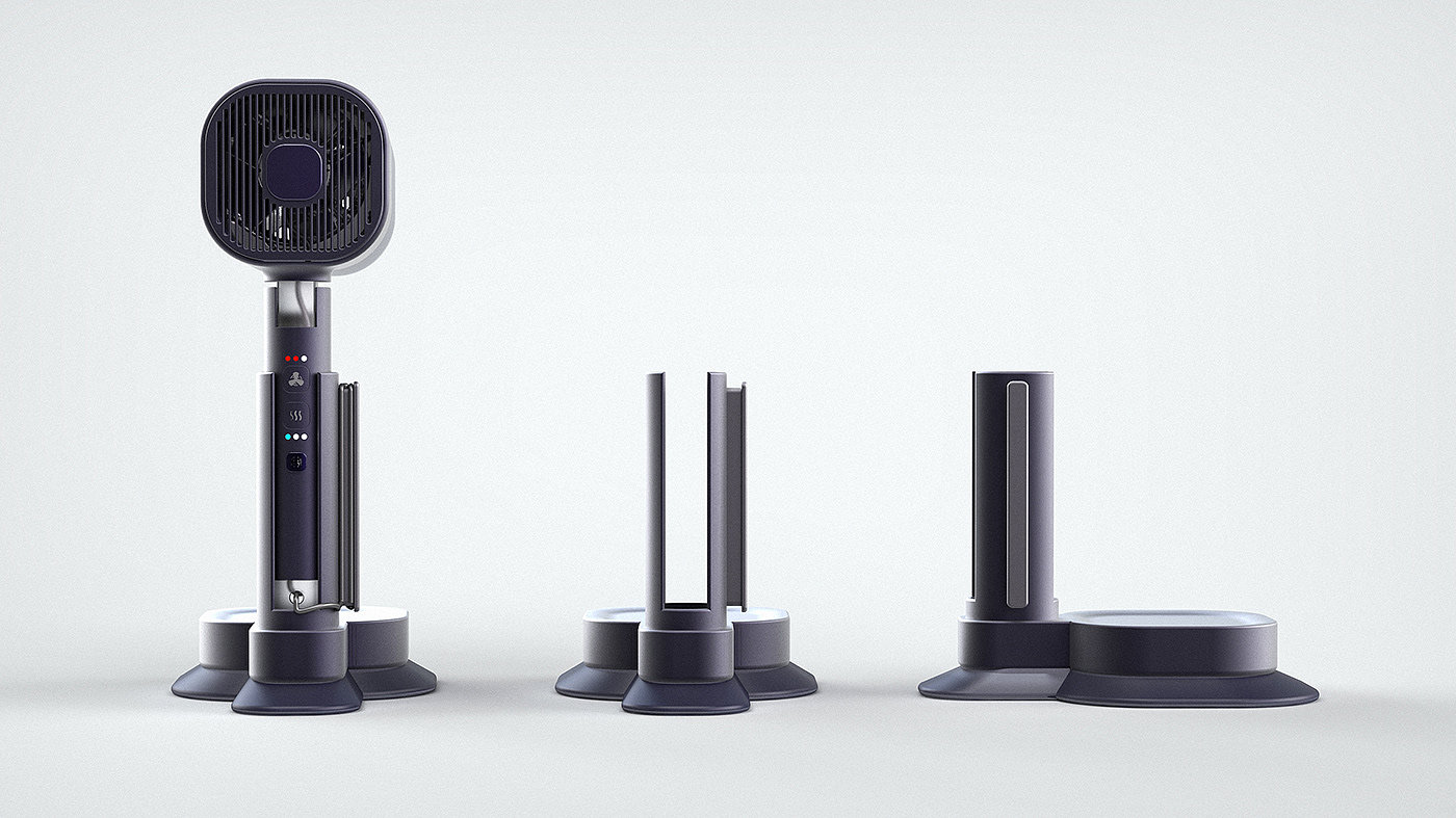 hair drier，small home appliances，concept，Dyson，Foldable，