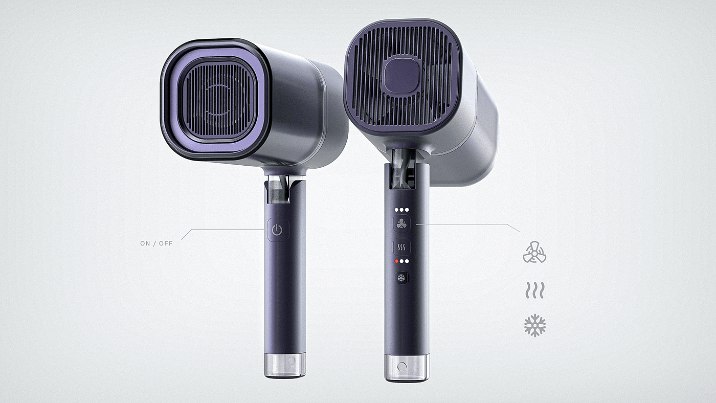 hair drier，small home appliances，concept，Dyson，Foldable，