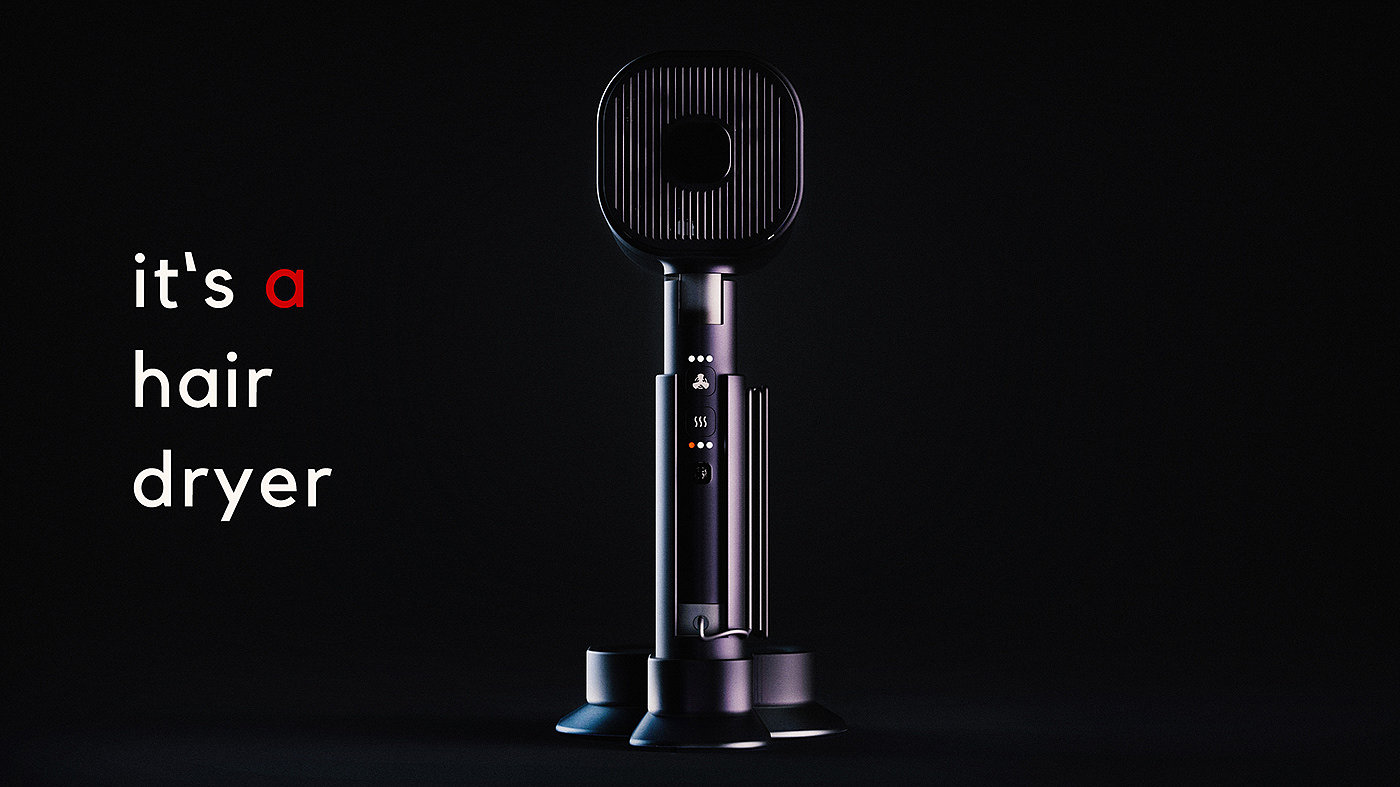 hair drier，small home appliances，concept，Dyson，Foldable，