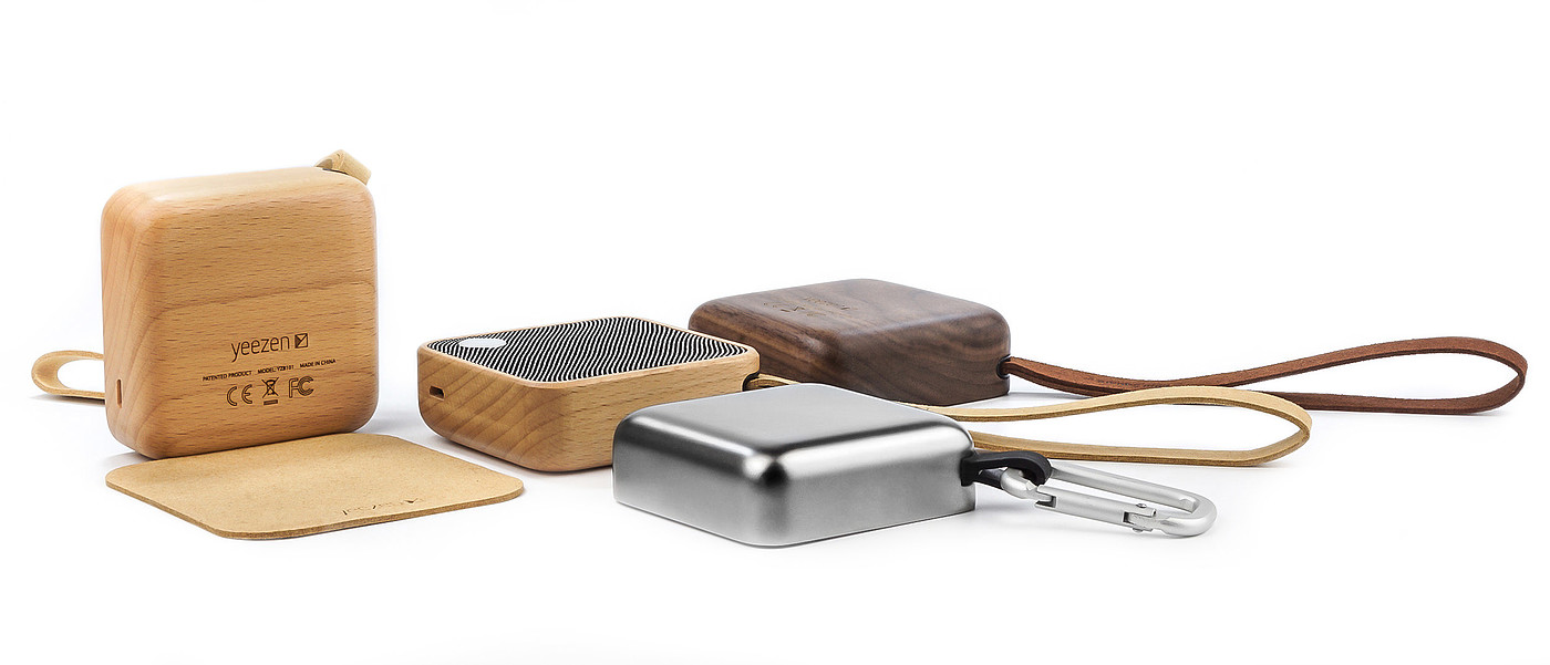 Log harmony，Yeezen，Yizhen Technology，Bluetooth Speaker ，Young fashion，outdoors，Natural wood，Portable，Fabric texture，Xiaofang，