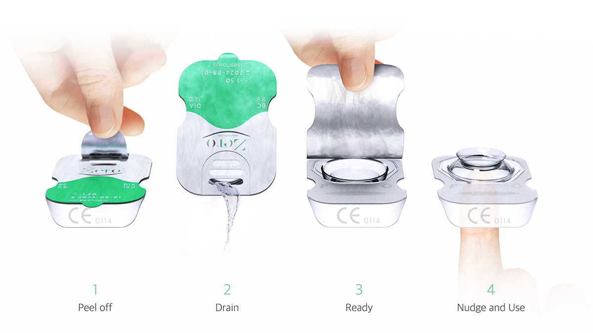 contact lenses，zero，Zero contact，packing，