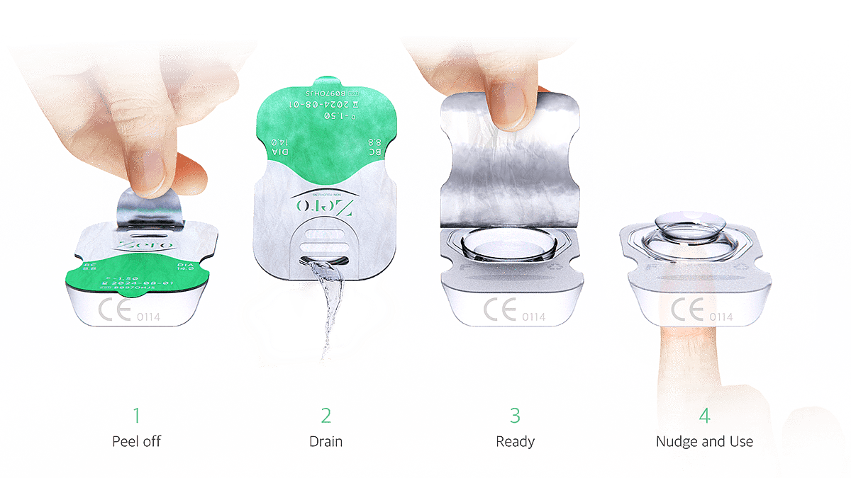contact lenses，zero，Zero contact，packing，