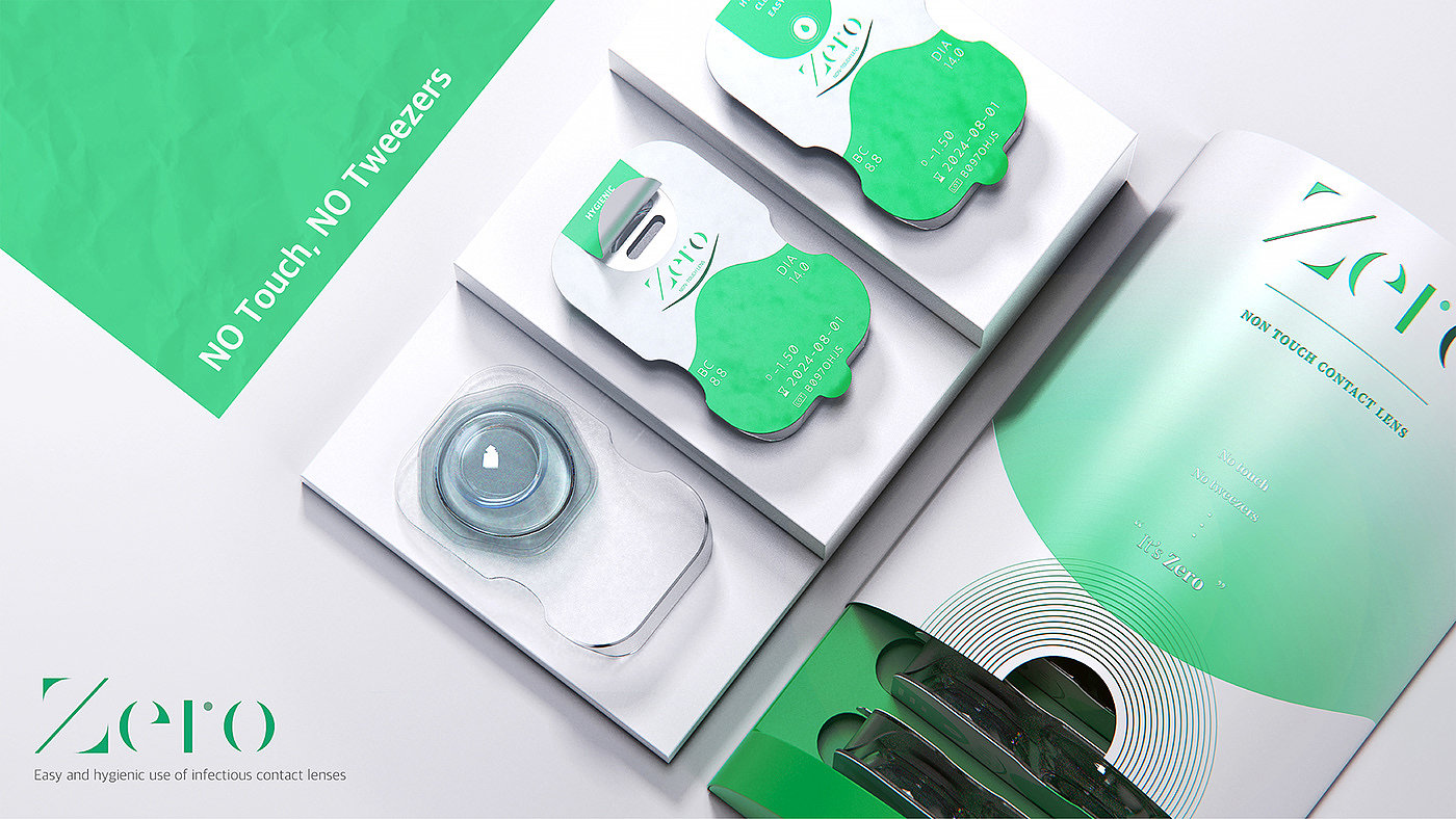 contact lenses，zero，Zero contact，packing，