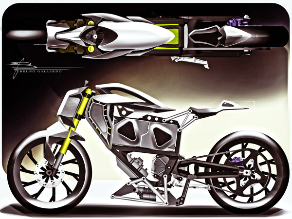 motorcycle，Design，Model，Hand drawn，