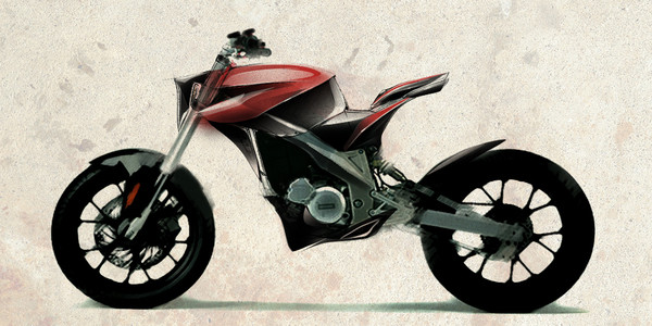 motorcycle，Design，Model，Hand drawn，