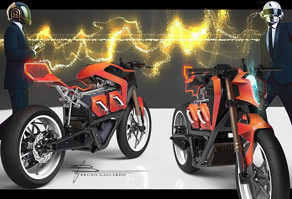 motorcycle，Design，Model，Hand drawn，