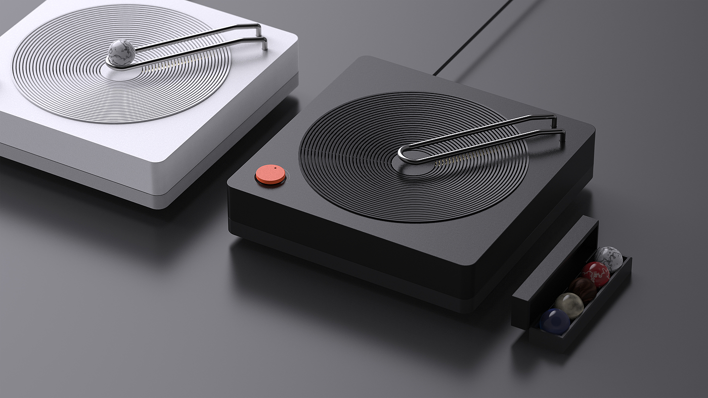 White noise，loudspeaker box，conceptual design，Help sleep，